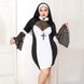 Еротичний костюм черниці JSY «Грішниця Лола» Plus Size Black, сукня, хрест, апостольник