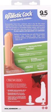 Фалоімітатор, що кінчає Doc Johnson The Realistic Cock ULTRASKYN - Squirting 9,5 Inch Chocolate