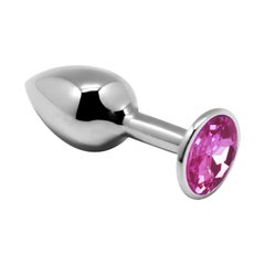 Металева анальна пробка з кристалом Alive Mini Metal Butt Plug Pink L