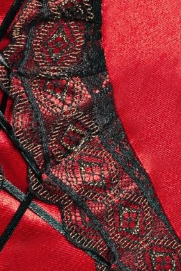 (SALE) Корсет с пажами EVANE CORSET red - Passion, шнуровка, трусики, 4XL\5XL, Красный