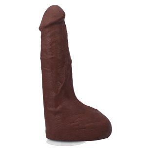 Кончающий фаллоимитатор Doc Johnson The Realistic Cock ULTRASKYN - Squirting 9,5 Inch Chocolate