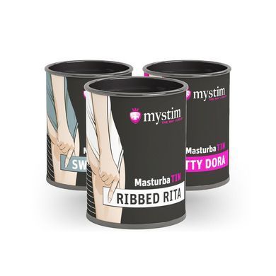 Мастурбатор-яйцо Mystim MasturbaTIN Ribbed Rita, Белый, ДЛЯ НЕГО/Мастурбаторы/Покет-мастурбаторы и яйца