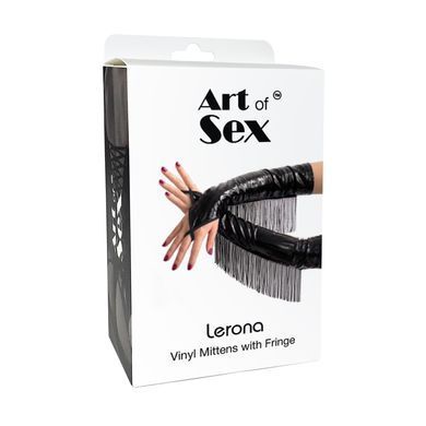 Вінілові мітенки Art of Sex - Lerona, розмір L, колір білий