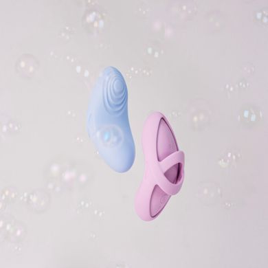 Смарт-вібратор для клітора Svakom Echo 2 Sky Blue, підігрів до 38 &deg;C, знімна насадка на палець