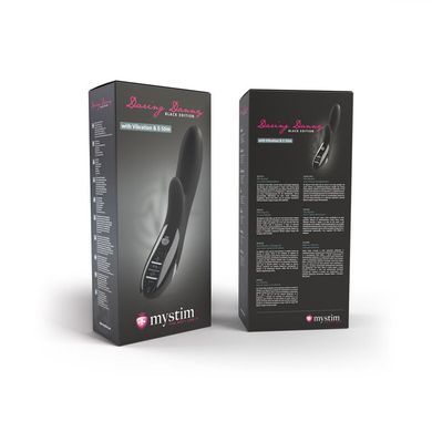 Вібратор-кролик з електростимуляцією Mystim Daring Danny eStim Black, міостимулятор, Чорний