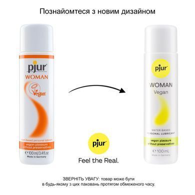 Лубрикант на водной основе pjur Woman Vegan 100 мл, чистый веганский состав, без консервантов