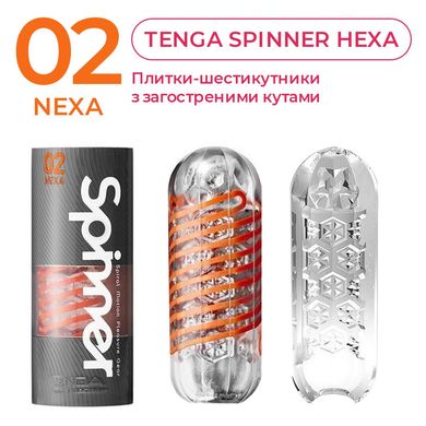Мастурбатор Tenga Spinner Hexa с упругой стимулирующей спиралью внутри, стандартная спираль