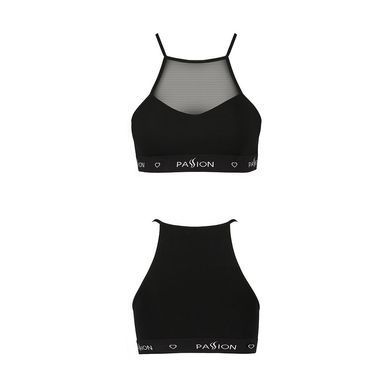 Спортивный топ с прозрачной вставкой Passion PS006 TOP M, black, M