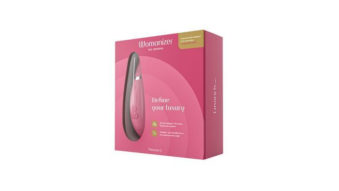 Вакуумний кліторальний стимулятор Womanizer Premium 2 - Raspberry, функції Autopilot та Smart Silence