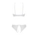 Комплект: бра, трусики з ажурним декором та відкритим кроком Ursula Set white L/XL — Passion, Білий
