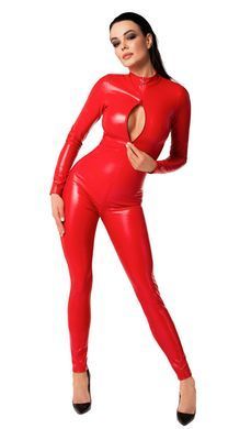Комбинезон Noir Handmade F353 Red powerwetlook overall - M