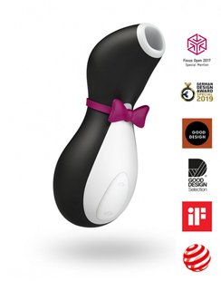 Вакуумний кліторальний стимулятор Satisfyer Penguin, Черный/белый