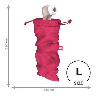 Мішечок для секс-іграшок Satisfyer Treasure Bag L, рожевий, на шнурку