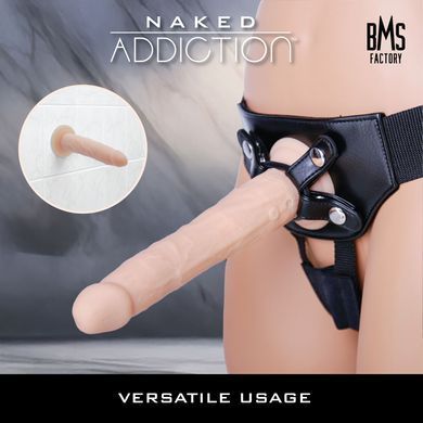 Фалоімітатор з ротацією та пульсацією Naked ADDICTION 8&Prime; Rotating & Thrusting Dong - Vanilla