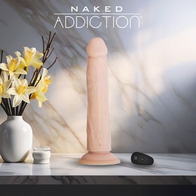 Фалоімітатор з ротацією та пульсацією Naked ADDICTION 8&Prime; Rotating & Thrusting Dong - Vanilla