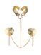 Пестис-сердечка з пензликами та чокером JSY Nipple Sticker RT236114 Golden