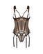 Корсет Obsessive Soranna cupless corset & crotchless thong S/M