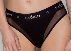 Трусики с прозрачной вставкой Passion PS002 PANTIES black, size XL, L