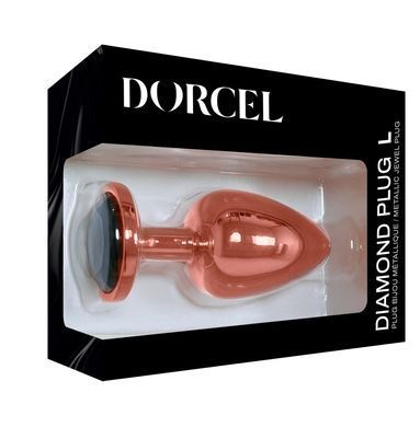 Металлическая анальная пробка с украшением в виде кристалла Dorcel - Diamond Plug L, Медный
