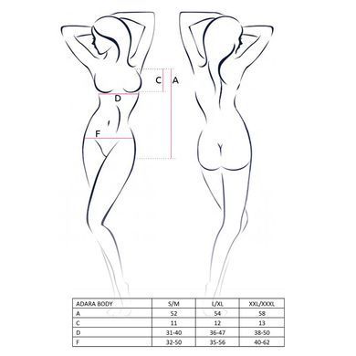 Боді монокіні Passion ADARA BODY XXL/XXXL, red, Червоний, XXL/XXXL, Червоний