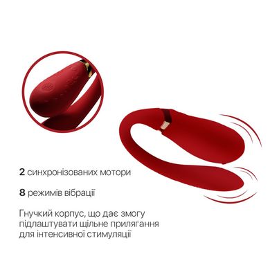 Смартвібратор для пар Zalo — Fanfan Bright Red