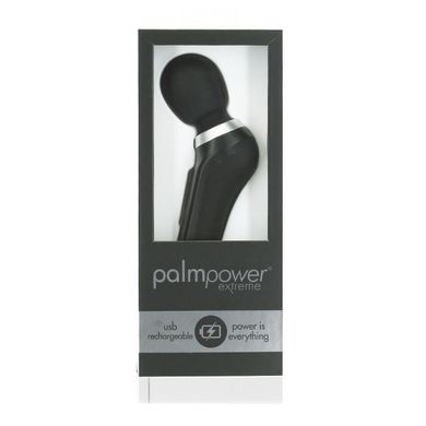 Потужний вібромасажер PalmPower Extreme - Black, 7 режимів, гнучка головка, перезаряджуваний, Чорний