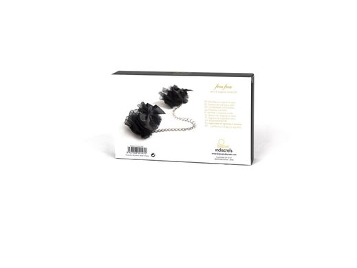 Наручники Bijoux Indiscrets - Frou Frou Organza handcuffs, атлас и органза, подарочная упаковка, Черный