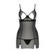 Прозрачная сорочка приталенная Passion QUENTRIS CHEMISE S/M, black, трусики, S/M, S/M