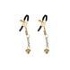 Зажимы для сосков с подвеской Liebe Seele Hollow Heart Nipple Clamps Gold