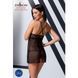 Прозрачная сорочка приталенная Passion QUENTRIS CHEMISE S/M, black, трусики, S/M, S/M
