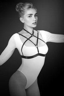 Портупея на грудь Bijoux Pour Toi - ALYSSA, эластичный полиэстер, Черный