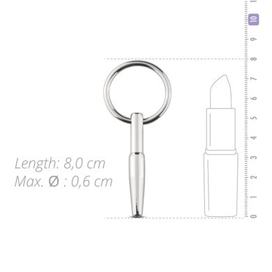Полый уретральный стимулятор Sinner Gear Unbendable — Hollow Penis Plug, длина 4 см, диаметр 8 мм