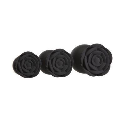 Набір силіконових анальних пробок BMS Roses Til&rsquo; Dawn Silicone Anal Plug Kit Starter Kit Black