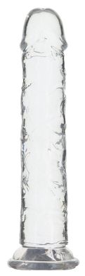 Прозрачный фаллоимитатор ADDICTION Vertical Dong 8″, присоска, диаметр 3,8 см, вибропуля в подарок