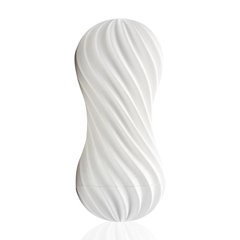 Мастурбатор Tenga Flex Silky White зі змінною інтенсивністю, можна скручувати, Білий