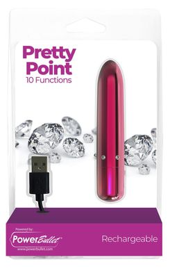 Віброкуля PowerBullet - Pretty Point Rechargeable Bullet Pink, Рожевий