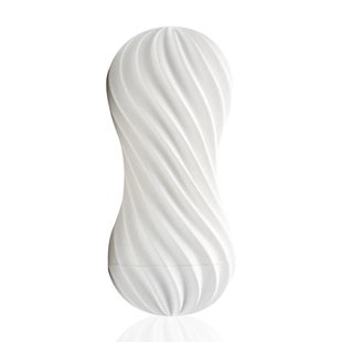 Мастурбатор Tenga Flex Silky White зі змінною інтенсивністю, можна скручувати, Білий