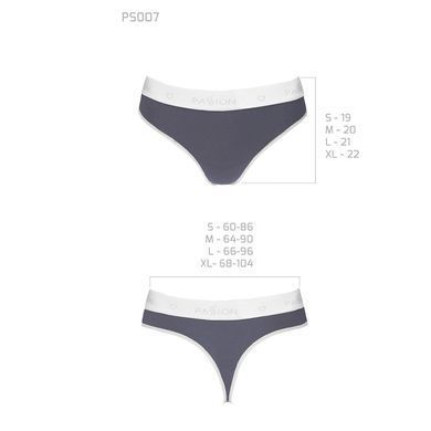 Спортивные трусики-стринги Passion PS007 PANTIES S, dark grey, S