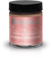 Краска для тела Dona Kissable Body Paint - VANILLA BUTTERCREAM с феромонами и афродизиаками, кисть
