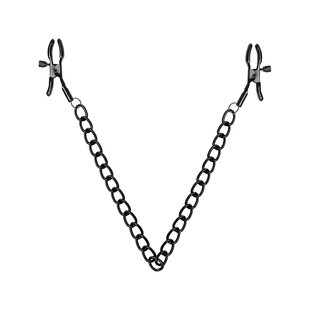 Затискачі для сосків Bedroom Fantasies Nipple Clamps with Chain - Black