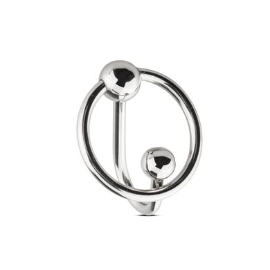 Уретральная вставка с кольцом Sinner Gear Unbendable - Sperm Stopper Solid, диаметр кольца 2,6см