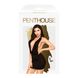 Мини-платье Penthouse - Heart Rob Black M/L, хомут, глубокое декольте, миниатюрные стринги, Черный